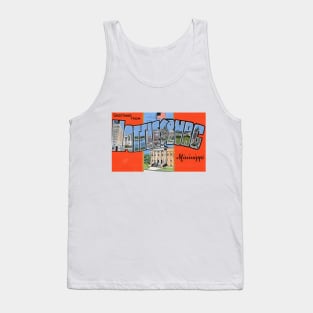 Greetings from Hattiesburg, Mississippi - Vintage Large Letter Postcard Tank Top